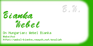 bianka webel business card